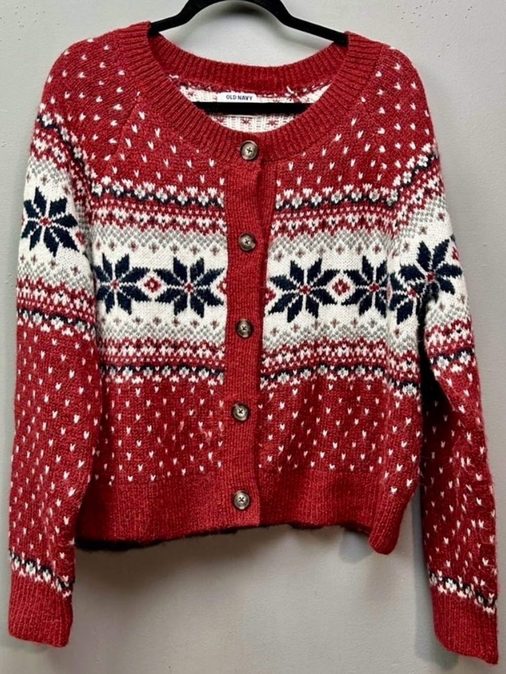 Old Navy Holiday Fair Isle Cardigan Sweater